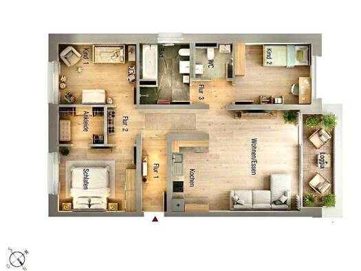 Wohnung zum Kauf - Erstbezug provisionsfrei 540.100 € 4 Zimmer 97,5 m² 1. Geschoss frei ab 30.06.2028 Adolf-Braun-Str. 34 Muggenhof Nürnberg 90429
