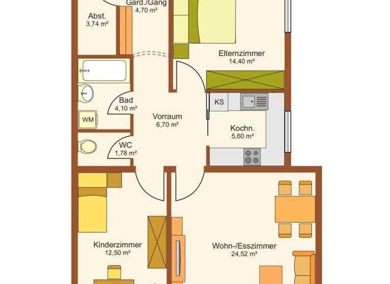 Wohnung zum Kauf 280.000 € 3,5 Zimmer 78 m² 2. Geschoss Lustenau 6890