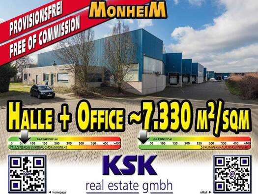 Logistikzentrum zur Miete provisionsfrei 7.330 m² Lagerfläche teilbar von 2.648 m² bis 7.330 m² Monheim Monheim am Rhein 40789