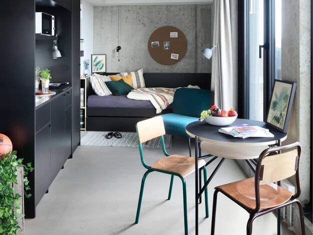 Studio zur Miete 1.279 € 1 Zimmer 35 m² frei ab sofort Marie-Curie-Straße 20 Niederursel Frankfurt am Main 60439