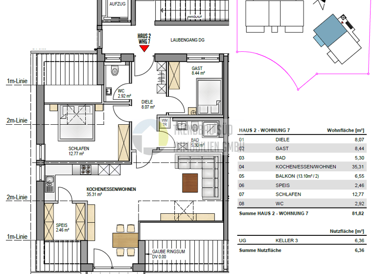 Wohnung zum Kauf - Erstbezug provisionsfrei 418.000 € 3 Zimmer 81,8 m² Mietingen 88487