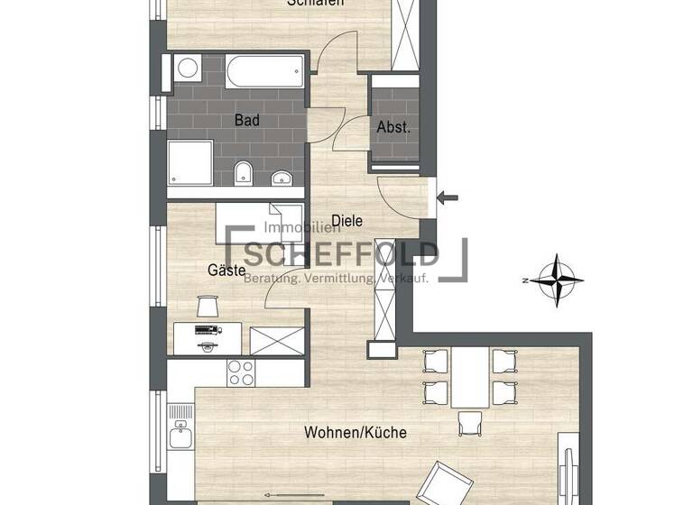 Penthouse zum Kauf provisionsfrei 529.900 € 3,5 Zimmer 94 m²<br/>Wohnfläche 3.<br/>Geschoss Laupheim Laupheim 88471