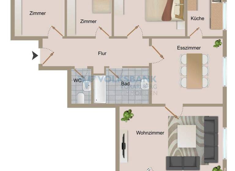 Wohnung zum Kauf 412.000 € 5 Zimmer 99,3 m² Altacher Weg 2 Hohenems 6845