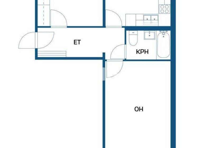 Studio zum Kauf 34.000 € 2 Zimmer 57,5 m² 2. Geschoss Äijänkatu 8 Kotka 48700
