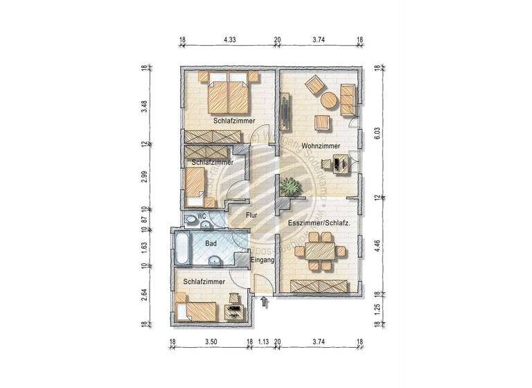 Wohnung zum Kauf provisionsfrei 189.000 € 4 Zimmer 84,3 m²<br/>Wohnfläche 1.<br/>Geschoss Sigmaringen Sigmaringen 72488