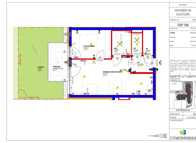 Wohnung zur Miete - Erstbezug 753 € 2 Zimmer 54,3 m² EG Am Dorfplatz 2 Alkoven 4072
