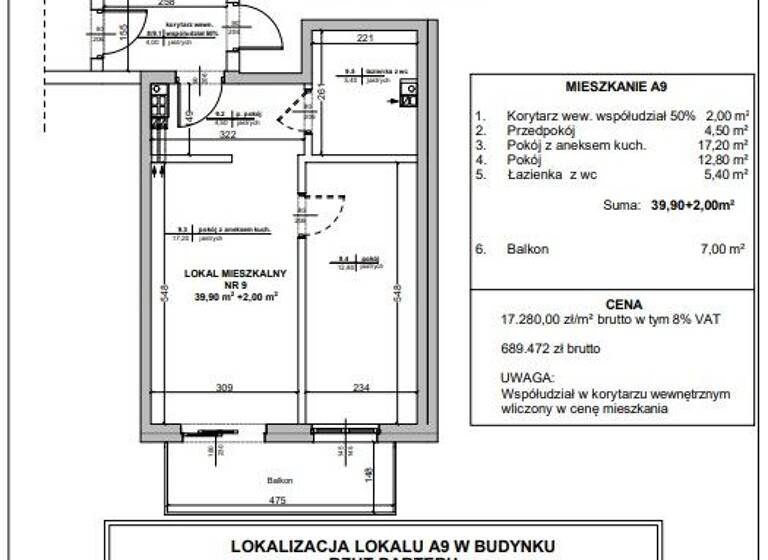 Wohnung zum Kauf - Erstbezug 164.000 € 2 Zimmer 39,9 m² 1. Geschoss frei ab sofort Swinoujscie [Swinemünde] 72-600