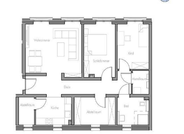 Wohnung zum Kauf - Erstbezug provisionsfrei als Kapitalanlage geeignet 481.850 € 3 Zimmer 86,7 m² Harmsstraße 7 Südfriedhof Kiel 24114