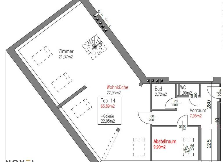 Wohnung zum Kauf 435.000 € 2 Zimmer 87,9 m² Wien 1140