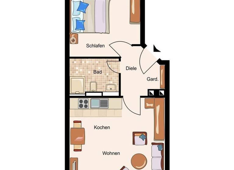 Wohnung zum Kauf 121.000 € 2 Zimmer 48,9 m²<br/>Wohnfläche ab sofort<br/>Verfügbarkeit Egglfing Bad Füssing 94072