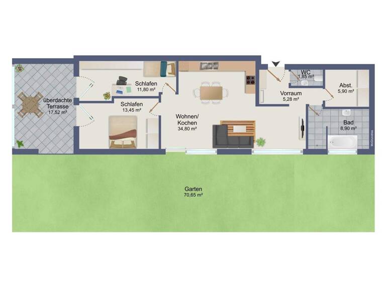 Wohnung zum Kauf 509.000 € 3 Zimmer 82 m² EG frei ab sofort Feldkirch 6800