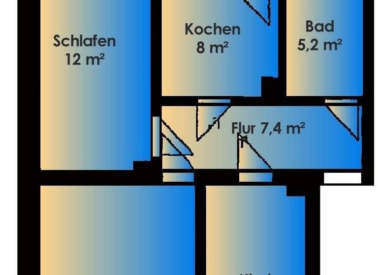 Wohnung zur Miete 410 € 3 Zimmer 63 m² 1. Geschoss Jahnstrasse 12 Altenburg 04600