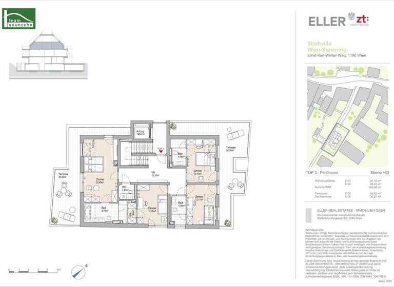 Wohnung zum Kauf - Erstbezug 6.590.000 € 14 Zimmer 456 m² Sieveringer Straße 95A Wien 1190