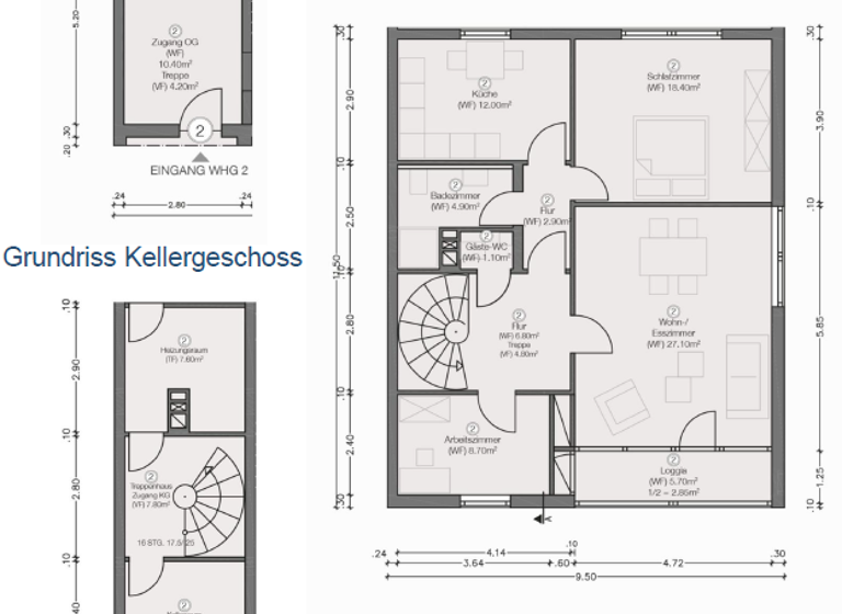 Wohnung zum Kauf 273.000 € 4 Zimmer 95,2 m² frei ab sofort Heiligkreuz Trier 54295