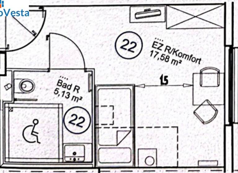 Studio zum Kauf 1 Zimmer 20,7 m² 3. Geschoss Striesen-Süd Dresden 01277
