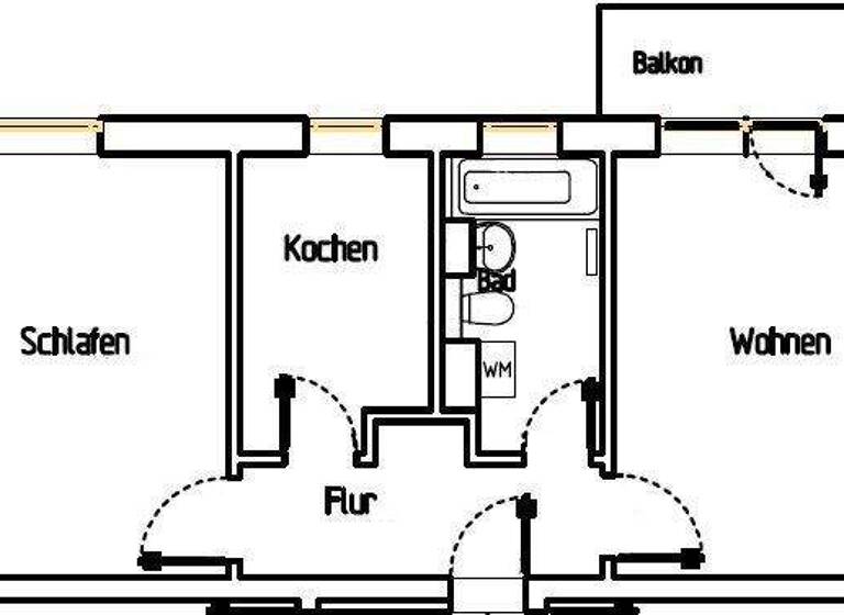 Wohnung zur Miete 344 € 2 Zimmer 50,9 m² 2. Geschoss frei ab 01.04.2026 Schlotheimer Ring 34 Mühlhausen 99974