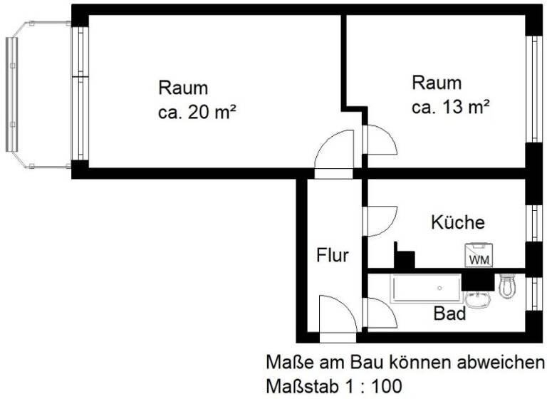 Wohnung zur Miete 362 € 2 Zimmer 48,2 m² 4. Geschoss Venusstr. 3 Trotha Halle (Saale) 06118