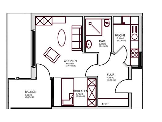 Wohnung zur Miete 580 € 1 Zimmer 45 m² Geschoss 4/5 frei ab 15.08.2026 Gravenbruch Neu-Isenburg 63263
