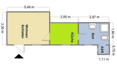 Wohnung zur Miete 240 € 1 Zimmer 25 m² 2. Geschoss frei ab sofort Breite Straße 36 Aschersleben Aschersleben 06449