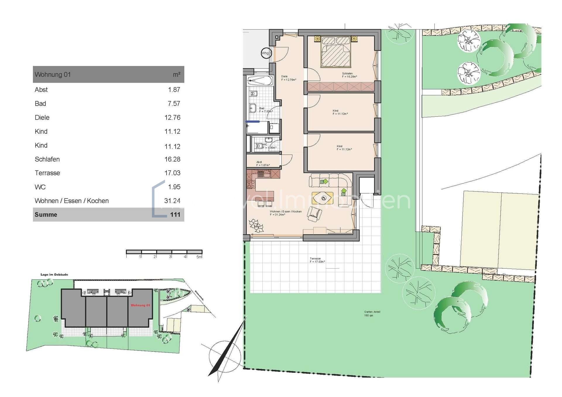 Terrassenwohnung zum Kauf provisionsfrei 588.300 € 4 Zimmer 111 m²<br/>Wohnfläche EG<br/>Geschoss Entensee Rückersdorf 90607