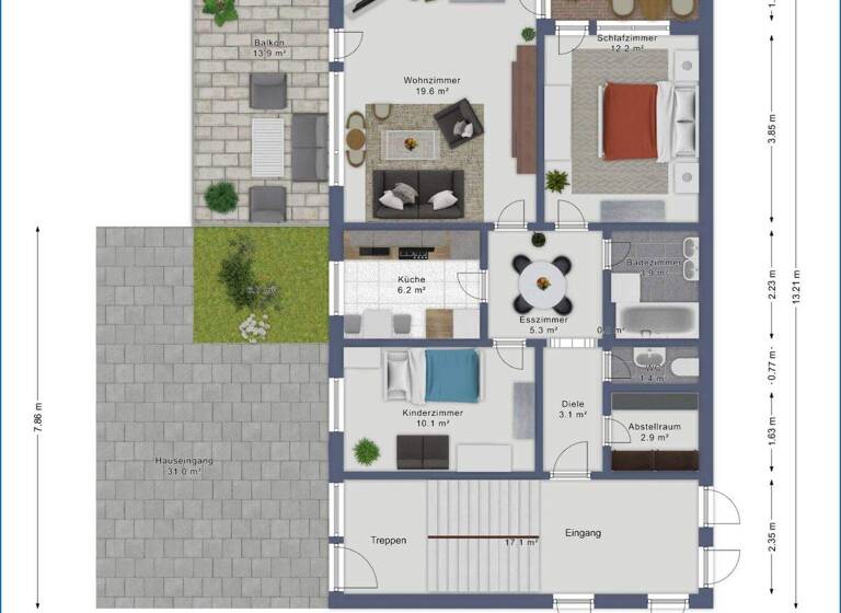 Wohnung zum Kauf 579.000 € 3 Zimmer 85 m² 1. Geschoss Meersburg 88709