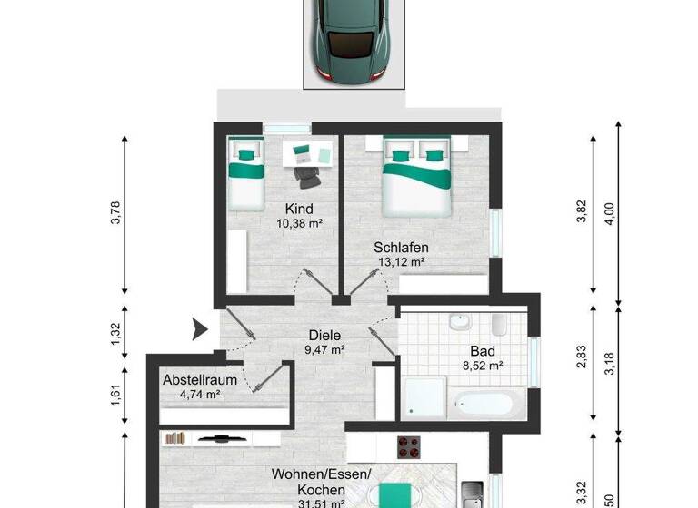 Wohnung zur Miete - Erstbezug 960 € 3 Zimmer 81,1 m² frei ab 01.03.2026 Bobstadt Boxberg Bobstadt 97944