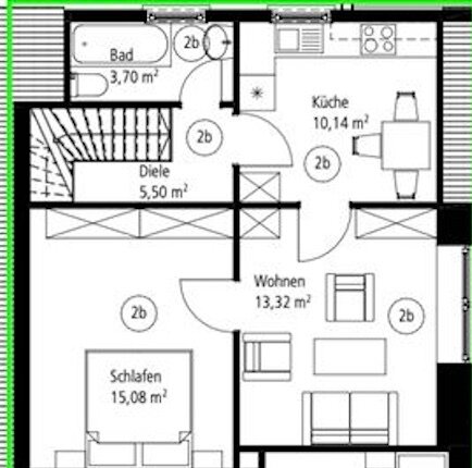 Wohnung zur Miete 300 € 2 Zimmer 50 m²<br/>Wohnfläche Wahnbek Rastede 26180