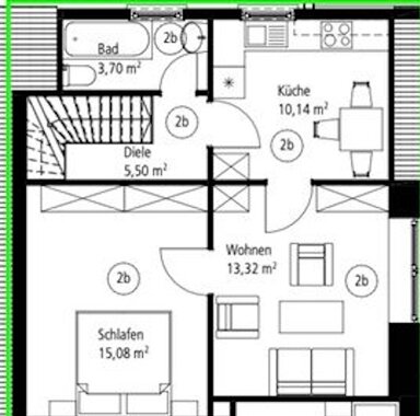 Wohnung zur Miete 300 € 2 Zimmer 50 m² Wahnbek Rastede 26180