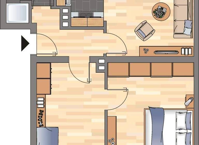 Wohnung zur Miete 369 € 2 Zimmer 51,5 m² 1. Geschoss Kniprodestraße 134 Fedderwardergroden Wilhelmshaven 26388