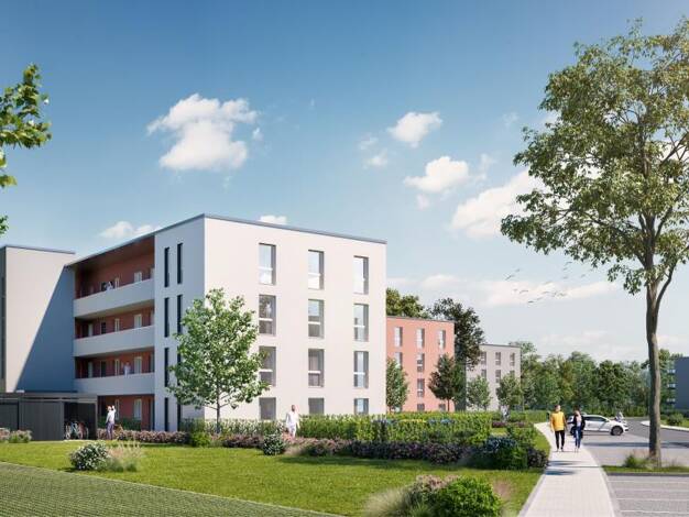 Wohnung zur Miete - Erstbezug 736 € 2,5 Zimmer 70,1 m² 3. Geschoss Schürenfeld 2 Altenessen-Nord Essen 45329