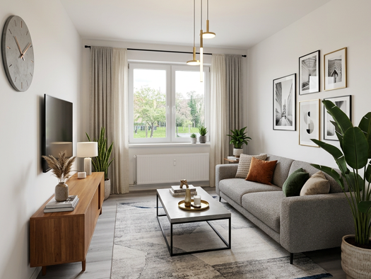 Wohnung zur Miete 240 € 2 Zimmer 47,8 m² EG Lange Straße 16 Vockerode Oranienbaum-Wörlitz 06785