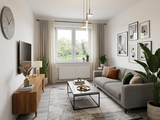 Wohnung zur Miete 240 € 2 Zimmer 47,8 m² EG Lange Straße 16 Vockerode Oranienbaum-Wörlitz 06785