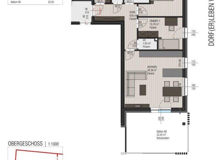 Terrassenwohnung zum Kauf 430.000 € 4 Zimmer 91,7 m² 1. Geschoss frei ab sofort Lendorf 9811