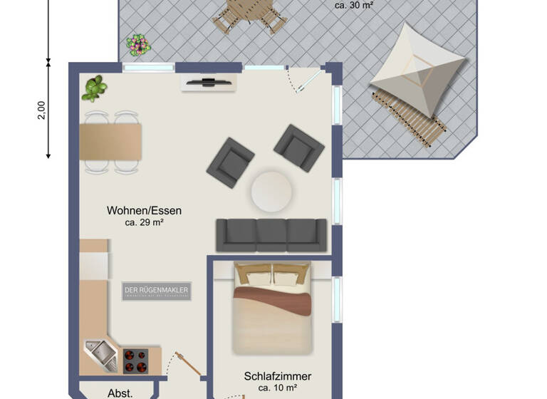 Wohnung zum Kauf 287.000 € 2 Zimmer 50 m²<br/>Wohnfläche Glowe Glowe 18551