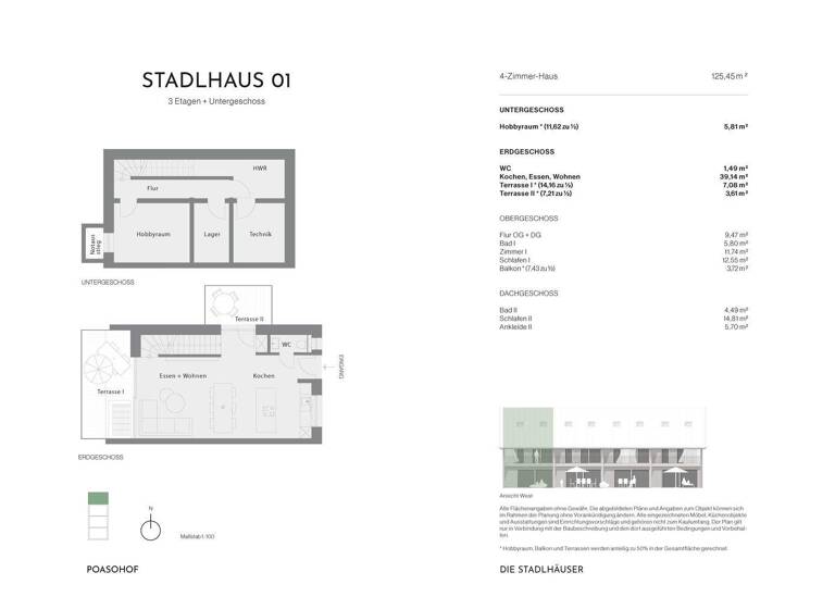 Reihenendhaus zum Kauf - Erstbezug provisionsfrei 1.120.000 € 4 Zimmer 125,5 m² 169 m² Grundstück Piesenkam Waakirchen 83666