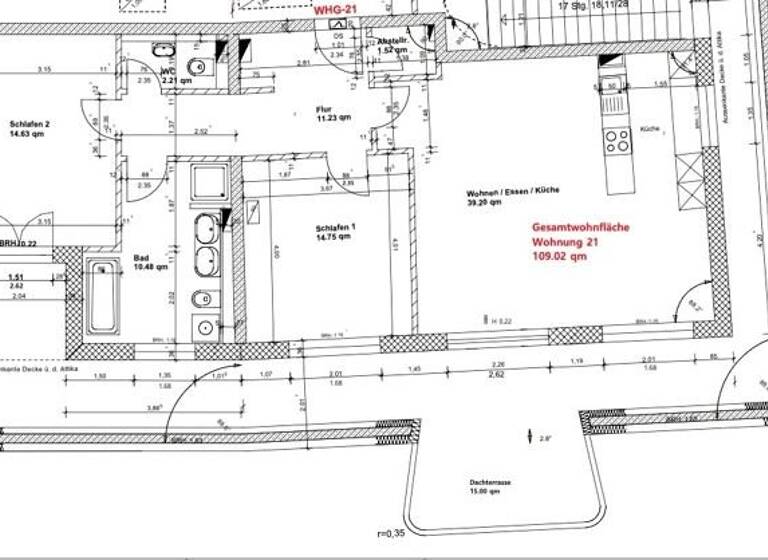 Penthouse zur Miete 1.690 € 3 Zimmer 109 m²<br/>Wohnfläche 4.<br/>Geschoss 01.06.2025<br/>Verfügbarkeit Bad Krozingen Bad Krozingen 79189