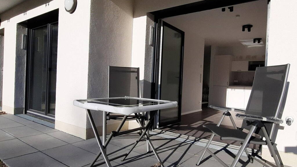 Terrassenwohnung zur Miete - Erstbezug 910 € 2 Zimmer 48 m² Galgenhof Nürnberg 90459