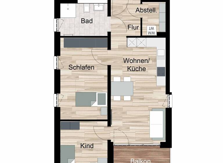 Wohnung zum Kauf - Erstbezug provisionsfrei 255.000 € 3 Zimmer 68,8 m² EG frei ab sofort Am Schüßler Ronshausen 36217