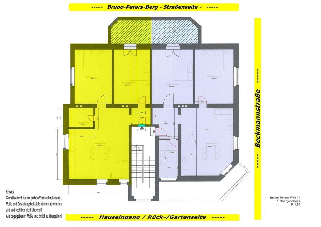 Wohnung zur Miete 850 € 3 Zimmer 95 m²<br/>Wohnfläche 2.<br/>Geschoss Bruno-Peters-Berg 14 Bruno-Peters-Berg Frankfurt (Oder) 15230