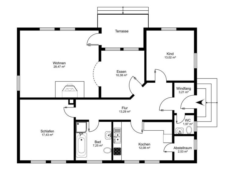 Bungalow zum Kauf 390.000 € 3,5 Zimmer 110 m² 985 m² Grundstück Storkow Storkow (Mark) 15859