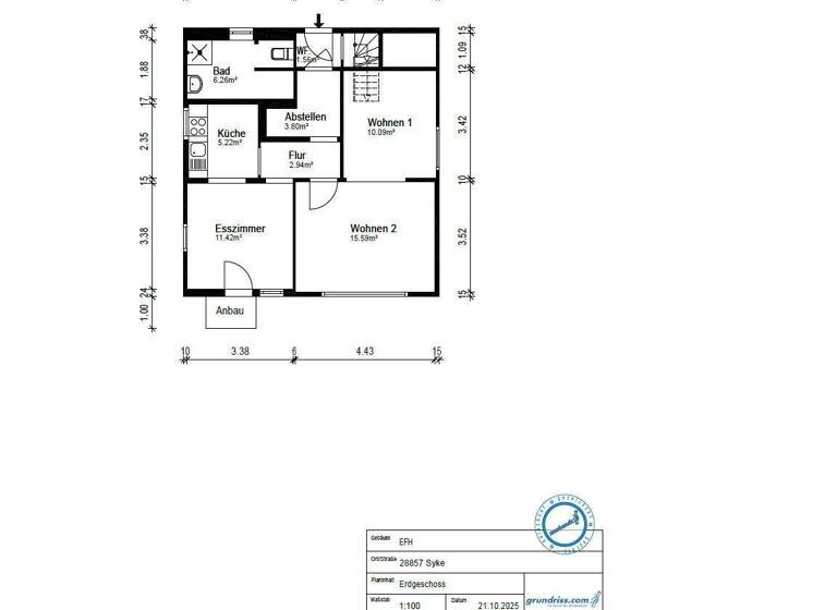 Haus zum Kauf 60.000 € 3 Zimmer 74 m² 1.000 m² Grundstück Syke 28857