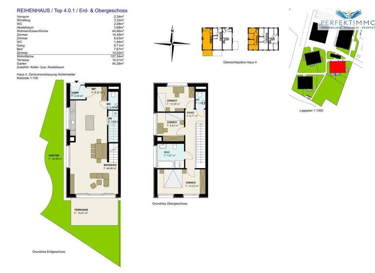 Reihenmittelhaus zum Kauf 4 Zimmer 107,5 m² Hohenweiler 6914