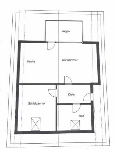 Wohnung zum Kauf 90.000 € 2 Zimmer 55 m² Dachgeschoss, 4. Geschoss Schlad Oberhausen 46047