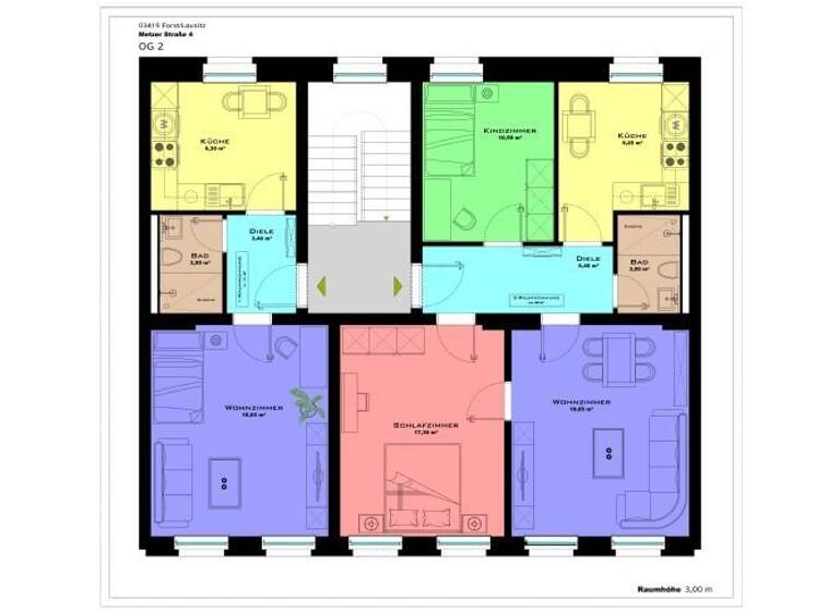 Wohnung zur Miete 3 Zimmer 66 m²<br/>Wohnfläche ab sofort<br/>Verfügbarkeit Forst-Stadt Forst (Lausitz) 03149