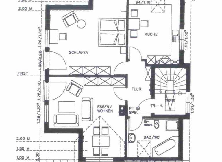 Wohnung zur Miete 940 € 2 Zimmer 79,6 m² 1. Geschoss Bergwiesenstr. 25 Neuweiler Weil im Schönbuch 71093