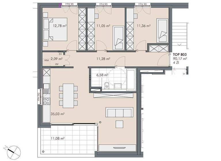 Terrassenwohnung zum Kauf - Erstbezug provisionsfrei 519.000 € 4 Zimmer 90,6 m² 1. Geschoss Storchanest / Frastanzer Straße Satteins 6822