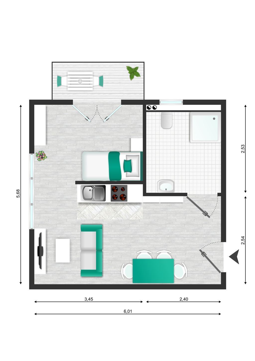 Wohnung zum Kauf provisionsfrei als Kapitalanlage geeignet 360.000 € 2 Zimmer 34 m²<br/>Wohnfläche Untermenzing-Allach München 80999