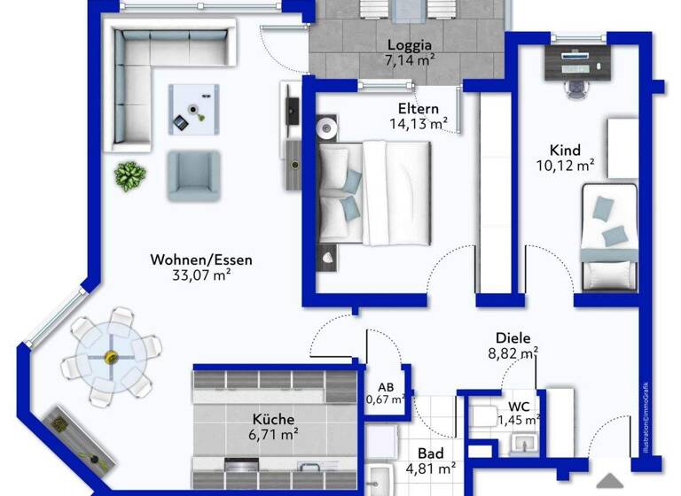 Wohnung zum Kauf 287.000 € 3,5 Zimmer 84 m² 1. Geschoss Tamm 71732