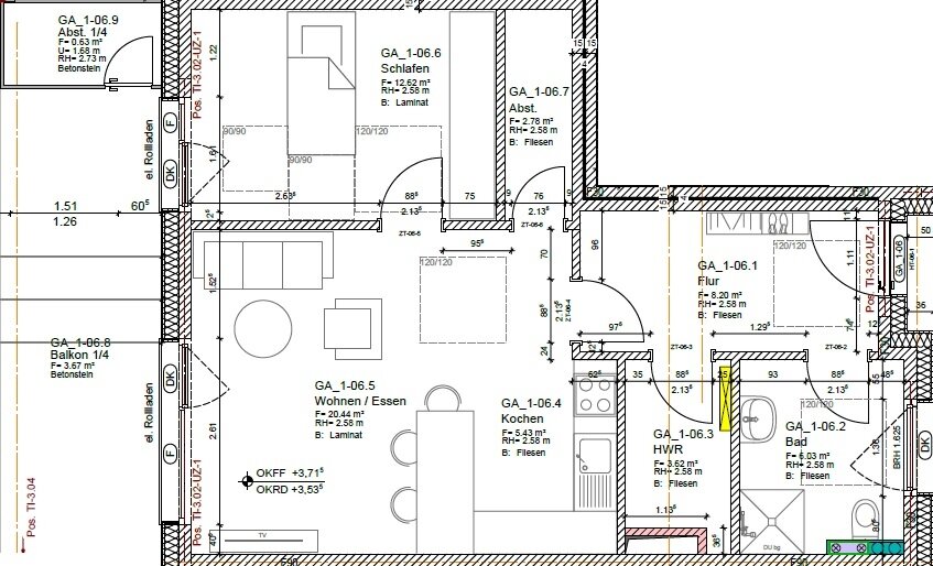 Wohnung zur Miete 880 € 2 Zimmer 68 m²<br/>Wohnfläche EG<br/>Geschoss Meerkamp Oldenburg 26133