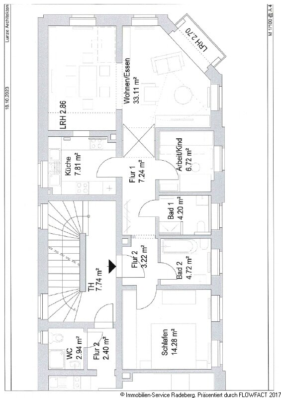 Wohnung zur Miete 775 € 2,5 Zimmer 81,5 m²<br/>Wohnfläche ab sofort<br/>Verfügbarkeit Hauptstraße 22 Radeberg Radeberg 01454